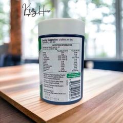 Viên Uống Tảo Xoắn Spirulina Hữu Cơ Bioglan 1000mg - Hỗ Trợ Tim Mạch, Tăng Cường Sức Khỏe và Chống Oxy Hóa - 200 Viên Chính Hãng