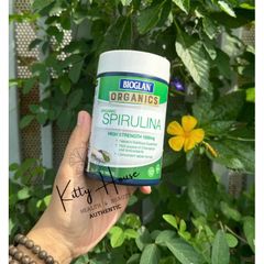 Viên Uống Tảo Xoắn Spirulina Hữu Cơ Bioglan 1000mg - Hỗ Trợ Tim Mạch, Tăng Cường Sức Khỏe và Chống Oxy Hóa - 200 Viên Chính Hãng