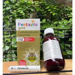 Siro Bổ Sung Vitamin Pentavite Gold cho Trẻ 1 Tuổi, 200ml - 14 Loại Vitamin Vị Dưa Hấu, Dễ Uống, Giúp Tăng Cường Sức Khỏe