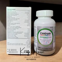 Viên Uống Bổ Sung Vitamin Centrum Advance 50+ Dành Cho Người Trên 50 Tuổi - Tăng Cường Sức Khỏe 150 Viên