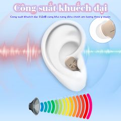 Máy Trợ Thính Siêu Nhỏ Nhét Tai FUNMIC EN-IA102C - Tai Nghe In-Ear, Âm Thanh Sắc Nét, Hỗ Trợ Nghe Tối Ưu, Pin 96 Giờ