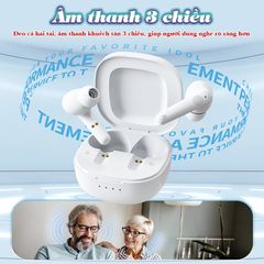 Tai Nghe Trợ Thính Không Dây FUNMIC EN-D22 - Âm Thanh Sắc Nét, Thiết Kế Thời Thượng, Chống Ồn Hiệu Quả, Pin 20 Giờ