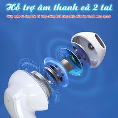 Tai Nghe Trợ Thính Không Dây FUNMIC EN-D20 - Thiết Kế Sang Trọng, Công Nghệ Giảm Tiếng Ồn Thông Minh, Hỗ Trợ Âm Thanh Cho Cả Hai Tai
