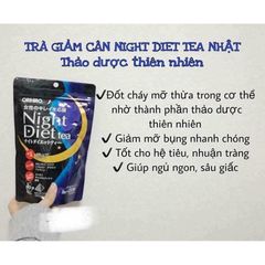 Trà Giảm Cân Ban Đêm Night Diet Tea Orihiro Nhật Bản - Hỗ Trợ Giấc Ngủ Ngon, Đốt Cháy Mỡ, Kiểm Soát Cân Nặng Từ Thiên Nhiên