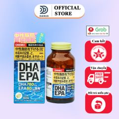 Viên uống bổ não DHA EPA Orihiro 180 viên - Tăng cường trí nhớ, hỗ trợ sức khỏe não bộ, sản phẩm nội địa Nhật Bản.