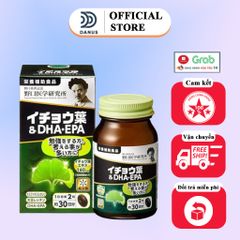 Viên uống bổ não DHA EPA Ginkgo Noguchi 60 viên - Tăng cường chức năng não, hỗ trợ thị lực và sức khỏe tim mạch, Nhật Bản