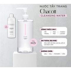 Nước Tẩy Trang Chacott Cleansing Water 500ml - Giải Pháp Tẩy Trang Hoàn Hảo, Dưỡng Ẩm, Dành Cho Da Nhạy Cảm, Trang Điểm Chai Lì
