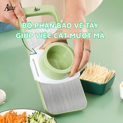 Dụng Cụ Cắt Rau Củ Đa Năng 6 Dao Alizz AL-14501 - Thép Không Gỉ, Thiết Kế Tiện Lợi, Hỗ Trợ Nấu Nướng Trong Bếp