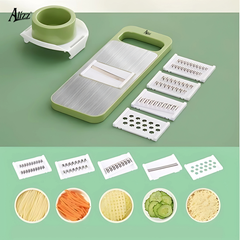 Dụng Cụ Cắt Rau Củ Đa Năng 6 Dao Alizz AL-14501 - Thép Không Gỉ, Thiết Kế Tiện Lợi, Hỗ Trợ Nấu Nướng Trong Bếp
