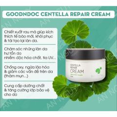 Kem Rau Má GoodnDoc Centella Repair Cream - Serum Dưỡng Ẩm Da Chống Lão Hóa với Vitamin C & B5 cho Da Nhạy Cảm và Hư Tổn