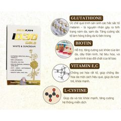 Viên Uống Trắng Da PETYFAN ID30 Gold White & Suncream - Giảm Nám, Chống Nắng, Chống Lão Hóa - Hộp 30 Viên Mỹ