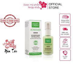 MartiDerm Acniover Serum Giảm Mụn và Kiểm Soát Nhờn 30ml - Tinh Chất Dưỡng Da Dầu, Ngăn Ngừa Mụn Trứng Cá, An Toàn Không Alkohol