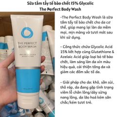 Sữa Dưỡng Thể & Sữa Tắm Trắng Da Chống Lão Hoá Perfect Body Lotion 15% Glycolic Acid - Tẩy Tế Bào Chết & Làm Sáng Da 250ml