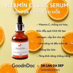 Serum Vitamin C GoodnDoc 16.5 - Dưỡng Trắng Sáng Da, Giảm Thâm Nám, Chống Lão Hóa, 30ml, Hàng Nhập Khẩu Hàn Quốc