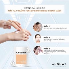 Mặt Nạ Ủ Trắng AHOHWA Dưỡng Da Sáng Mịn Tone-Up Cream Mask 20g - Giảm Thâm Nám, Tăng Cường Vitamin C, Chiết Xuất Thiên Nhiên