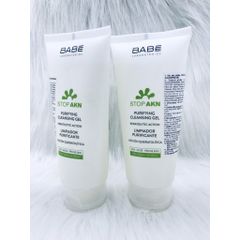 Sữa Rửa Mặt BaBe Stop AKN Purifying Cleansing Gel 200ml - Kiểm Soát Bã Nhờn, Làm Sạch Dịu Nhẹ, Phù Hợp Cho Da Nhờn và Dễ Bị Mụn