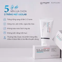 Kem ủ trắng da mặt Usolab Bio Tone Up - Kem dưỡng trắng sáng, cải thiện sắc tố, làm mờ nám, cung cấp độ ẩm và chống lão hóa từ Hàn Quốc