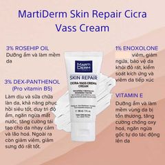 Kem Dưỡng MartiDerm B5 Skin Repair Cicra Vass Cream - Dưỡng Ẩm Tái Tạo Da Tổn Thương, Nhạy Cảm 30ml, Hàng Nhập Khẩu