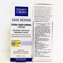 Kem Dưỡng MartiDerm B5 Skin Repair Cicra Vass Cream - Dưỡng Ẩm Tái Tạo Da Tổn Thương, Nhạy Cảm 30ml, Hàng Nhập Khẩu