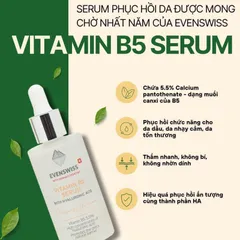Serum Dưỡng Ẩm Evenswiss Vitamin B5 50ml - Phục Hồi Da Nhạy Cảm, Cung Cấp Độ Ẩm, Chống Nếp Nhăn, Hyaluronic Acid