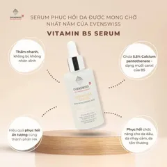 Serum Dưỡng Ẩm Evenswiss Vitamin B5 50ml - Phục Hồi Da Nhạy Cảm, Cung Cấp Độ Ẩm, Chống Nếp Nhăn, Hyaluronic Acid