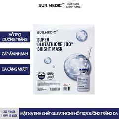 COMBO 10 Mặt Nạ SurMedic Bright Glutathione - Dưỡng Trắng, Cấp Ẩm Sáng Da, Phục Hồi, Chất Lượng Hàn Quốc