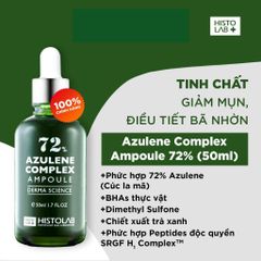 Tinh Chất Serum Giảm Ngừa Mụn Histolab Azulene Complex 72% - Dưỡng Da Dầu Nhạy Cảm, Kiểm Soát Bã Nhờn, Làm Dịu Kích Ứng