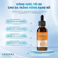 Tinh Chất AHOHAW Whitening Ampoule NTG - Dưỡng Trắng Da, Mờ Thâm Mụn, Ngăn Ngừa Lão Hóa, Chống Oxy Hóa - Chính Hãng Hàn Quốc