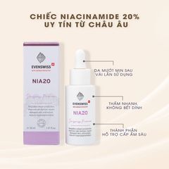 Serum Niacinamide 20% Evenswiss Nia20 Sáng Da, Kiềm Dầu Se Khít Lỗ Chân Lông Điều Tiết Bã Nhờn Tinh Chất Chống Lão Hóa