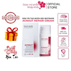 Kem Dưỡng Biotrade Acnaut Repair Cream 30ml - Ngừa Sẹo, Tái Tạo Da Sau Mụn, Loại Bỏ Đốm Đỏ, Chống Nắng SPF 30, Chống Oxy Hóa