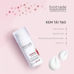 Kem Dưỡng Biotrade Acnaut Repair Cream 30ml - Ngừa Sẹo, Tái Tạo Da Sau Mụn, Loại Bỏ Đốm Đỏ, Chống Nắng SPF 30, Chống Oxy Hóa