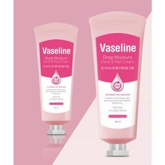 Kem Dưỡng Da Tay Vaseline Deep Moisture Hand & Nail Cream Và Móng giúp chăm sóc cho da tay mềm mại hơn 60ml