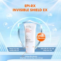 Kem Chống Nắng EPI-RX Invisible Shield Ex SPF50+ / PA++++ - Phổ Rộng, Siêu Mỏng Nhẹ, Nâng Tone, Kiềm Dầu Cho Mọi Loại Da
