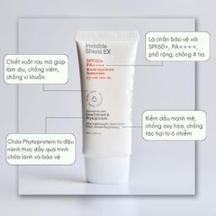 Kem Chống Nắng EPI-RX Invisible Shield Ex SPF50+ / PA++++ - Phổ Rộng, Siêu Mỏng Nhẹ, Nâng Tone, Kiềm Dầu Cho Mọi Loại Da