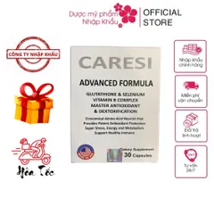 Viên uống Caresi Advanced Formula Trắng Sáng Da - Mờ Nám, Chống Lão Hóa, 30 Viên - Nhập Khẩu Mỹ, Đẹp Da Khỏe Mạnh