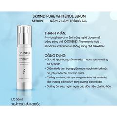 Serum SkinMD Pure Whitenol 50ml - Tinh Chất Giảm Mờ Nám Sạm Da, Làm Sáng Da, Nhập Khẩu Hàn Quốc