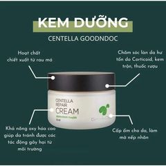 Kem Dưỡng Ẩm Rau Má GoodnDoc Centella Repair 50ml - Giảm Thâm Sạm Nám, Trắng Sáng Da, Chống Lão Hóa, Xuất Xứ Hàn Quốc