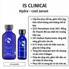 Serum Cấp Nước iS Clinical Hydra Cool B5 + HA - Dưỡng Ẩm, Làm Dịu & Phục Hồi Da, Giảm Kích Ứng Cho Làn Da Khô Mụn