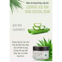 Kem Dưỡng Ẩm Trắng Sáng GoodnDoc Aloe Vera Hydra Soothing Cream - Kem Chống Lão Hóa, Tái Tạo Da, 50ml Hàn Quốc