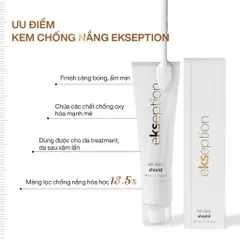 Kem Chống Nắng Ekseption All Day Shield SPF50 - Dưỡng Ẩm, Trẻ Hóa Da, Phù Hợp Với Da Treatment 50ml