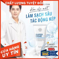 Sữa Rửa Mặt Tạo Bọt Cosmeheal Suppershine Double Cleansing Foam 120ml - Dành Cho Da Dầu, Mụn, Làm Sạch Sâu, Cấp Ẩm Tức Thì