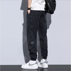 Quần Jean Jogger Nam Màu Đen - Thêu Logo, Cạp Chun, 100% Cotton Siêu Mềm, Phong Cách Thể Thao, Thời Trang Nam