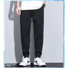 Quần Jean Jogger Nam Màu Đen - Thêu Logo, Cạp Chun, 100% Cotton Siêu Mềm, Phong Cách Thể Thao, Thời Trang Nam