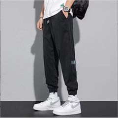 Quần Jean Jogger Nam Màu Đen - Thêu Logo, Cạp Chun, 100% Cotton Siêu Mềm, Phong Cách Thể Thao, Thời Trang Nam