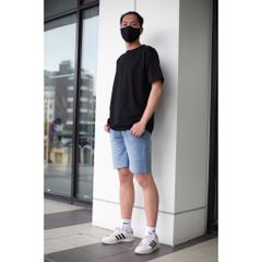 Quần Short Jean Nam Rách Màu Xanh Nhạt - Thời Trang Cao Cấp, Ống Rộng, Phong Cách Năng Động, Thoải Mái, Tiện Lợi