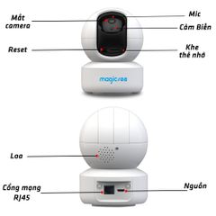 Camera Wifi Magicsee SA200 - Giám sát trong nhà, Full HD 1080p, Cảm biến CMOS 2.0, Xoay 360 độ, Hồng ngoại ban đêm, Đàm thoại 2 chiều