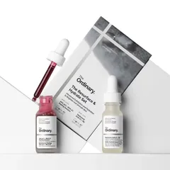 Set The Ordinary serum phục hồi Acid 2% + B5 15ml và Tẩy Tế Bào Chết Hoá Học Ordinary Aha 30% + Bha 2% Peeling 15ml  ( set 2 chai )
