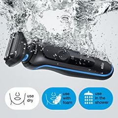 Máy Cạo Râu Điện Braun 5018s Series 5 - Chống Nước, Pin Li-Ion, Lưỡi Dao Linh Hoạt, Sạch Dễ Dàng, Thiết Kế Đức