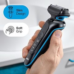 Máy Cạo Râu Điện Braun 5018s Series 5 - Chống Nước, Pin Li-Ion, Lưỡi Dao Linh Hoạt, Sạch Dễ Dàng, Thiết Kế Đức