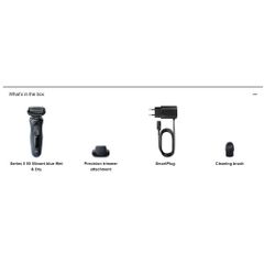 Máy Cạo Râu Điện Braun 5018s Series 5 - Chống Nước, Pin Li-Ion, Lưỡi Dao Linh Hoạt, Sạch Dễ Dàng, Thiết Kế Đức